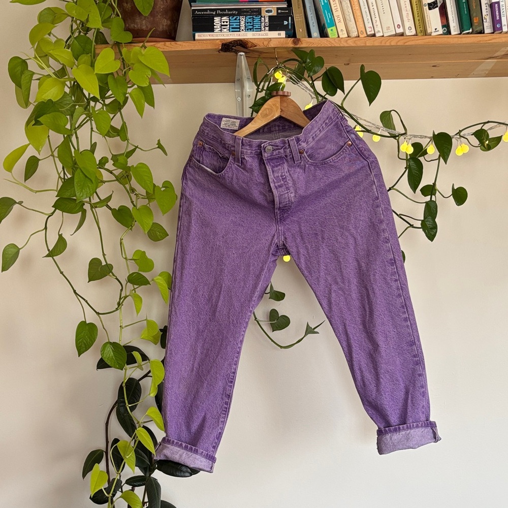 Levi's Purple Cropped Ankle Jeans